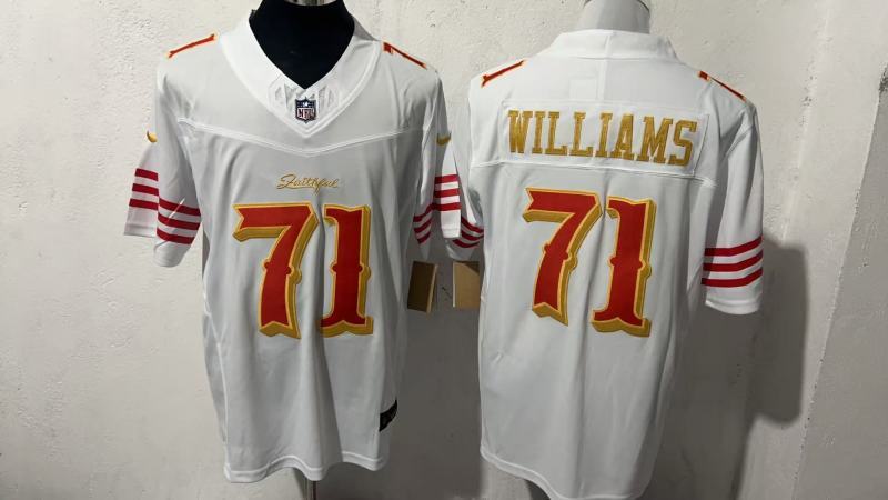 Men San Francisco 49ers #71 Williams white Nike NFL 2025 Jersey->san francisco 49ers->NFL Jersey